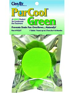 ClenAir by Nu-Calgon - 61051 - PurCool® Green Tablets, Condensate Pan Treatment, 5 Ton, Tablet