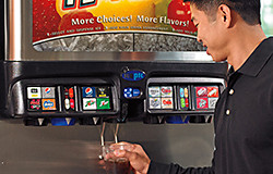 multiplex ice and beverage dispensers
