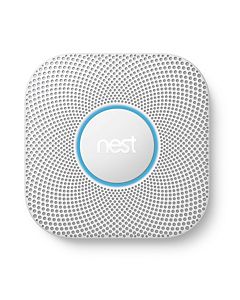 Nest - S3005PWLUS - Nest Protect 2nd Generation Smoke and Carbon Monoxide Alarm, Wired, White, 120V Connector